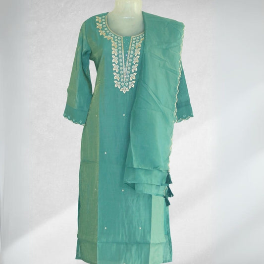 Pastel Green Salwar Suit Adorned with Intricate Embroidery