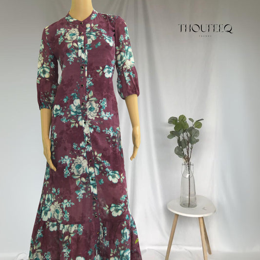 Floral Button Down Maxi Dress for women