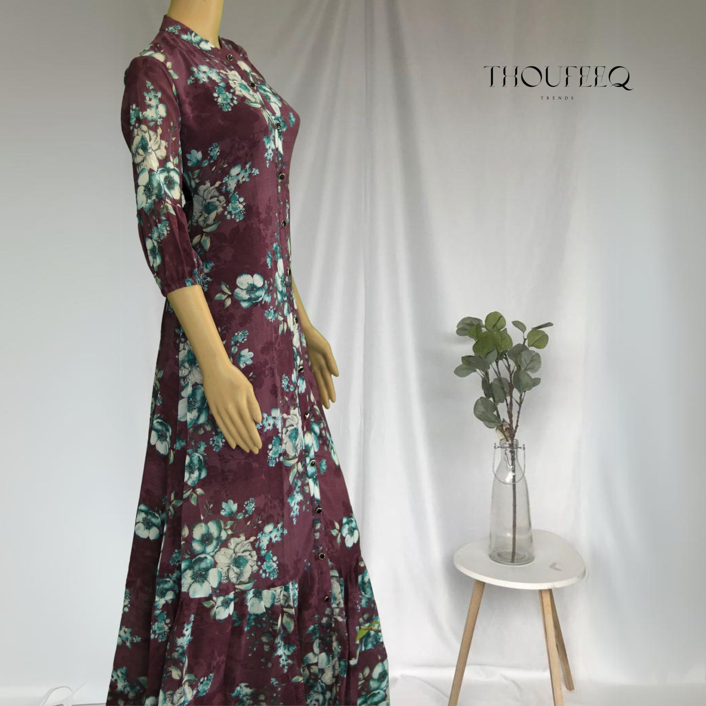 Floral Button Down Maxi Dress for women