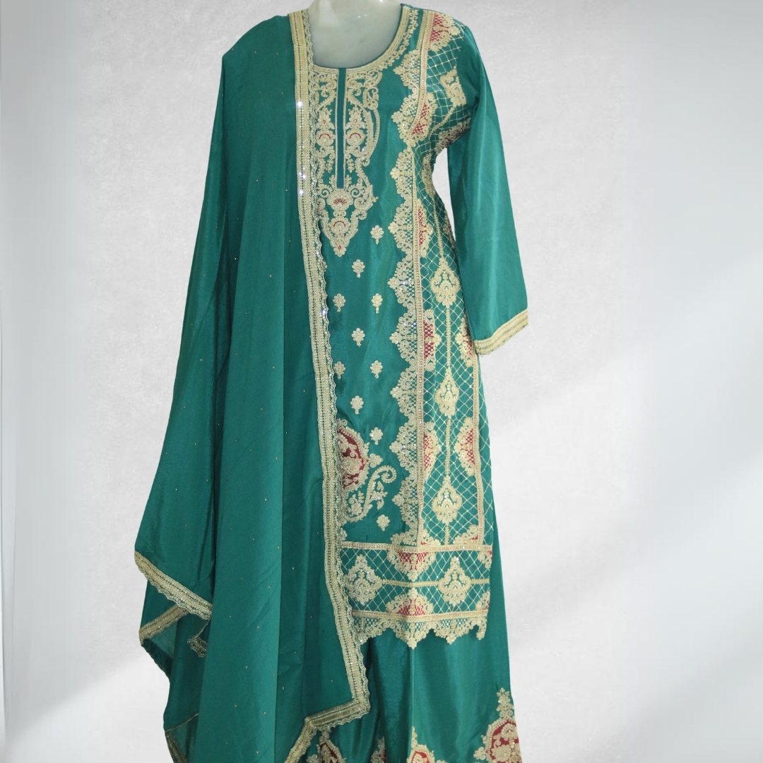 Mint Green Party Wear Salwar Suit with Elegant Dupatta and Intricate Accents!