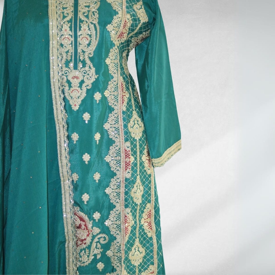 Mint Green Party Wear Salwar Suit with Elegant Dupatta and Intricate Accents!